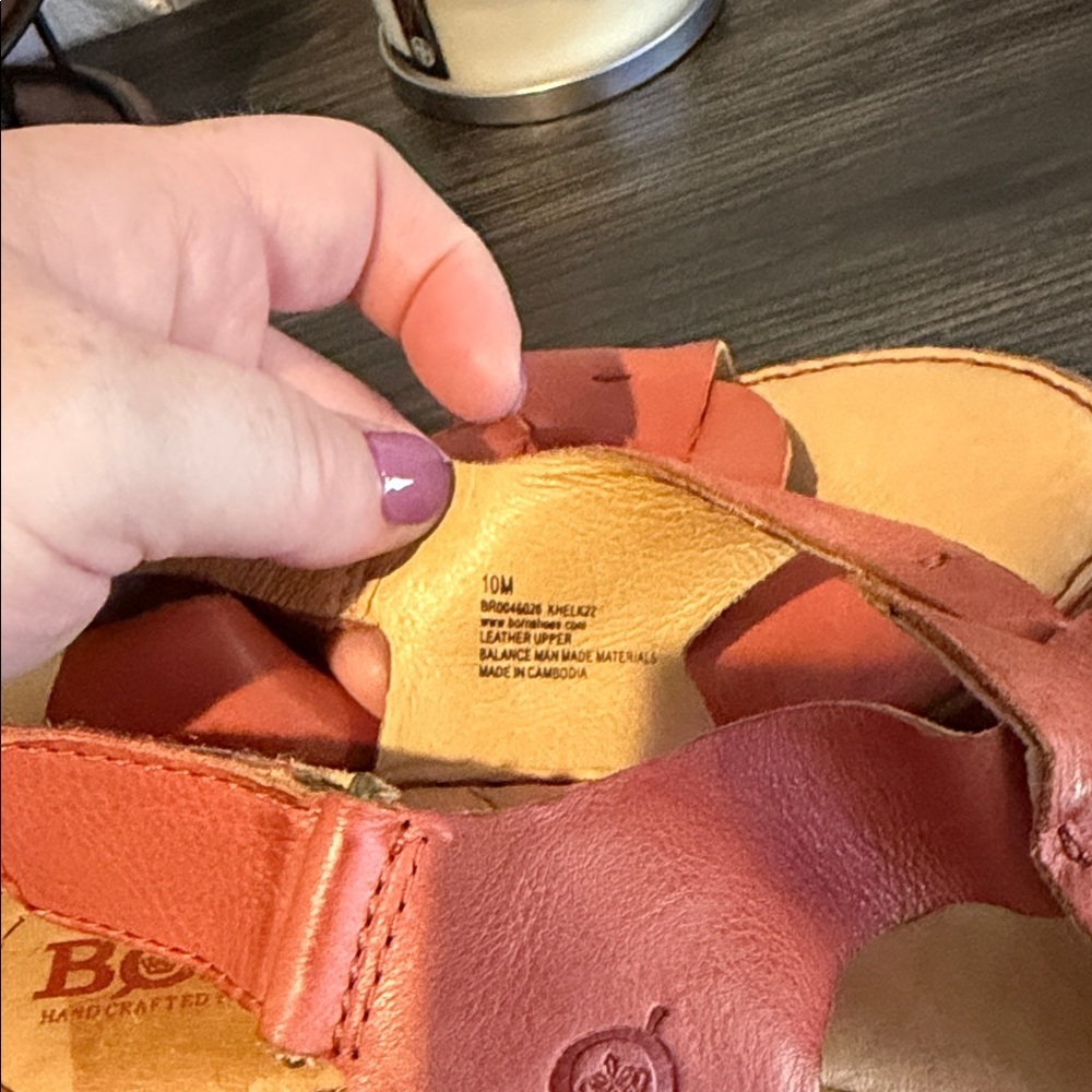Born Women's Orange Woven Sandals - Picture 5 of 7